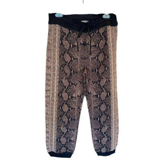 Alexander McQueen Black and Tan Animal Print Joggers S - Picture 1 of 10